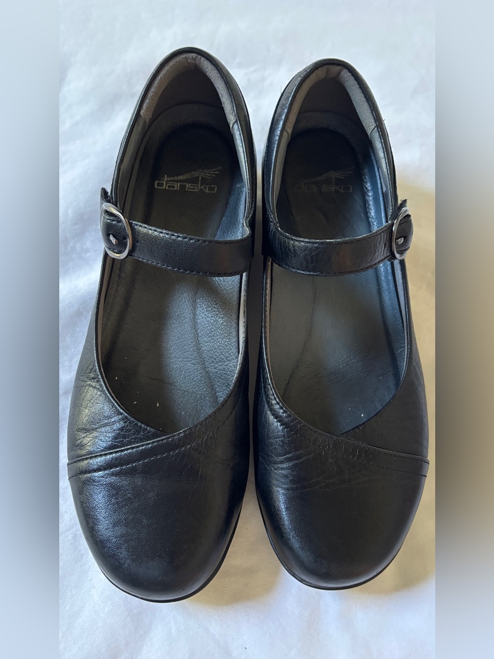 Dansko Balance Black Leather Mary Jane Comfort Shoes Women EU 39 US 8.5